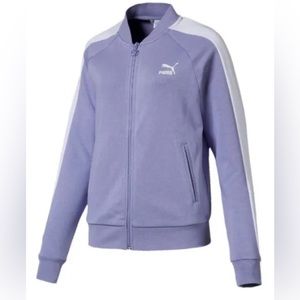 NWT Women’s Puma Classics T7 Track Jacket Lavender Purple & White - Medium